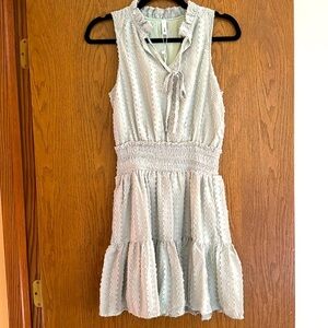 Glam Cream Lace Mini Dress